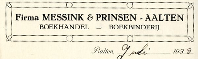 0043-0106 Firma Messink & Prinsen Boekhandel - Boekbinderij