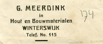0043-0174 G. Meerdink in Hout en Bouwmaterialen
