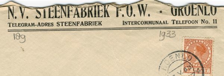 0043-0189 N.V. Steenfabriek F.O.W. Intercommunaal