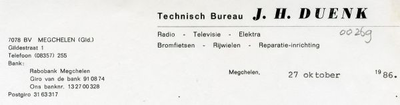 0043-0269 J.H. Duenk Technisch Bureau