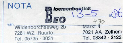 0043-0470 Bloemenboetiek Beo