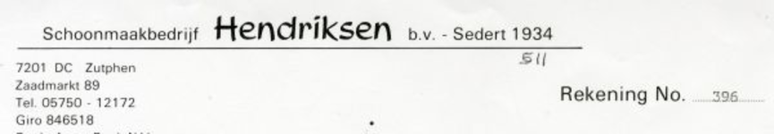 0043-0511 Schoonmaakbedrijf Hendriksen b.v.
