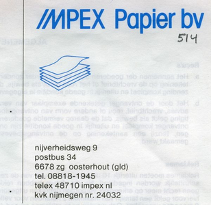 0043-0514 Impex Papier b.v.