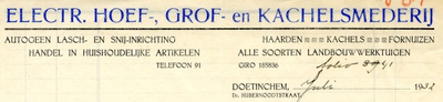 0043-0820 Electr. Hoef-, Grof- en Kachelsmederij B. Resink