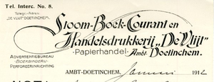 0043-0941 Stoom- Boek- Courant en Handelsdrukkerij De Vlijt Papierhandel
