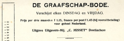 0043-0949 Graafschap-bode. Uitgeversmij C. Misset