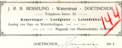 0043-0974 J.R.B. Besseling Koperslager - Loodgieter - Leidekker