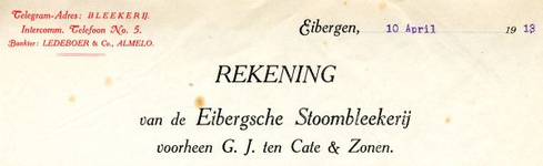 0043-0989 Eibergsche Stoombleekerij voorheen G.J. ten Cate & Zonen