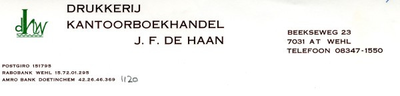 0043-1120 Drukkerij kantoorboekhandel J.F. de Haan