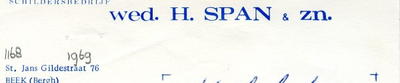 0043-1168 Wed. H. Span & Zn. Schildersbedrijf