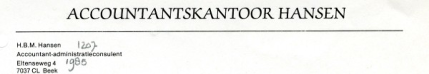 0043-1207 Accountantskantoor Hansen