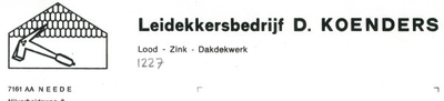 0043-1227 Leidekkersbedrijf D. Koenders Lood - Zink - Dakdekwerk