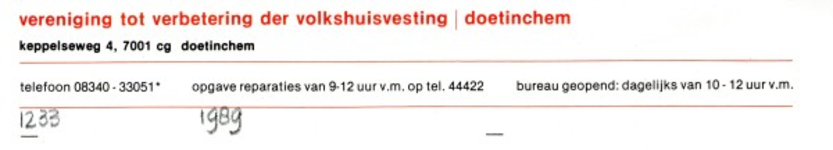 0043-1233 Vereniging tot verbetering der Volkshuisvesting Doetinchem