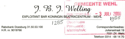 0043-1285 J.B.J. Welling