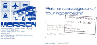 0043-1318 Morren Reis- en passagebureau / touringcarbedrijf