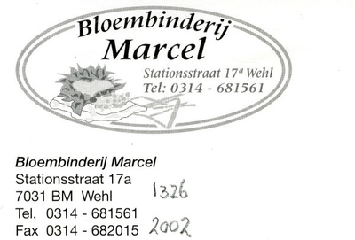 0043-1326 Bloembinderij Marcel