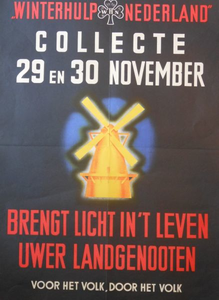 1043 Affiche houdende de oproep voor donatie aan de bloemencollecte voor Winterhulp Nederland op 29-30 november met de ...