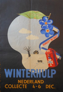 1044 Affiche houdende de oproep voor donatie aan de collecte voor Winterhulp Nederland op 4-6 december 1943 met de ...