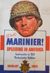 1054 Affiche houdende de oproep om een mariniersopleiding te volgen met de tekst 'Wordt marinier! - opleiding in ...