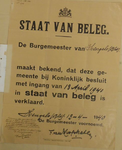 1073 Openbare kennisgeving uitgaande van de burgemeester van Hengelo (Gld) vanwege de 'Staat van Beleg bij Koninklijk ...