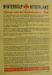 1080 Pamflet uitgaande van Directeur-Generaal van Winterhulp Nederland, C. Piek, houdende de bekendmaking van de ...