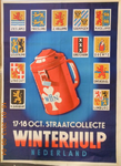970 Affiche uitgegaan van WHN (Winterhulp Nederland) houdende een oproep voor donatie aan de straatcollecte aan de WHN ...