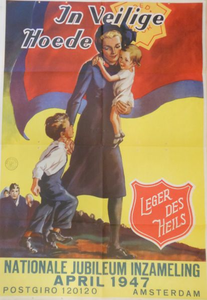 998 Affiche houdende een oproep voor donatie aan de nationale jubileuminzameling van het Leger des Heils in april 1947 ...