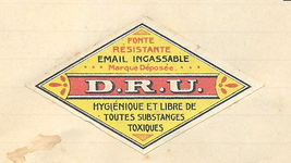 010 DRU. Fonte résistante. Email ingassable. Hygiénique et libre de toutes substanges toxiques