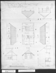 49 Tekeningen voor de bouw van een boswachterswoning tussen de bouwhoeven Veldkamp en Lensink in het Westendorp onder ...