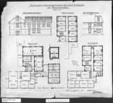 57 Tekeningen voor de uitbreiding van het pension op Montferland, plattegronden en gevels, 1907