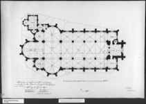 63 Tekening, getiteld 'III nr. 225' van de plattegrond van de te bouwen r.k. kerk te 's-Heerenberg, z.d.