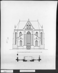 68 Tekening, getiteld 'XIV nr. 225', van de voorgevel van een te bouwen kerk te 's-Heerenberg, z.d.