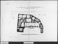7 Tekeningen van het kasteel; Blad II, plattegrond van de kelderverdieping, 1891