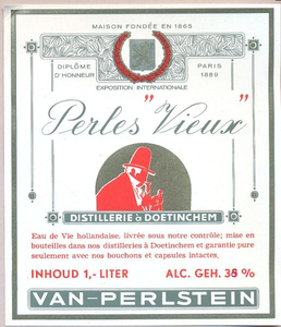 018 Perles Vieux. Distillerie à Doetinchem. Van Perlstein