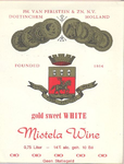 024 Gold sweet white Mistela Wine. Ph. van Perlstein & Zn NV
