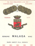 030 Genuine Malaga Wine. Dark sweet full bodied. Ph. van Perlstein & Zn NV