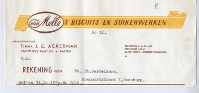 0684-0013 J.C. Ackerman - van Melle's biscuits en suikerwerken