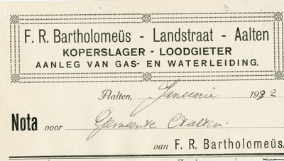 0684-0019 F.R. Bartholomeus - koperslager-loodgieter