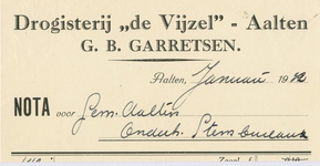 0684-0101 G.B. Garretsen. Drogisterij 'de Vijzel' - Aalten