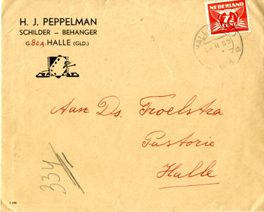 0684-0494 H. J. Peppelman Schilder - Behanger
