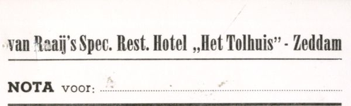 0684-0497 Van Raaij Spec. Rest. Hotel 'Het Tolhuis'