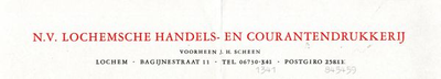 0684-0600 NV Lochemsche Handels- en Courantendrukkerij voorheen J.H. Scheen