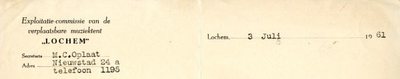 0684-0603 Exploitatie-commissie van de verplaatsbare muziektent Lochem 