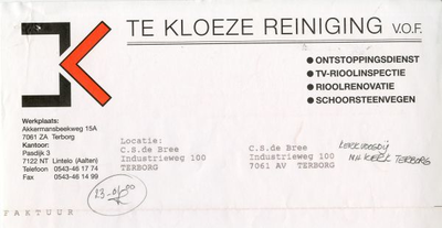 0684-0648 te Kloeze reiniging V.O.F ontstoppingsdienst TV-rioolinspectie rioolrenovatie schoorsteenvegen