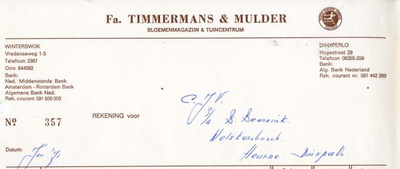 0684-0678 Fa. Timmermans & Mulder Bloemenmagazijn & tuincentrum