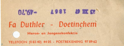 0684-0724 Fa. Duthler Heren- en Jongenskonfektie