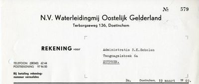 0684-0762 N.V. Waterleidingmij. Oostelijk Gelderland