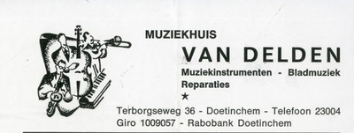 0684-0888 Muziekhuis Van Delden Muziekinstrumenten - Bladmuziek - Reparaties