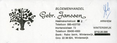 0684-0905 Bloemenhandel Gebr. Janssen