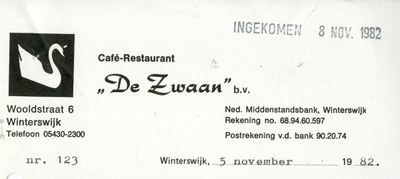 0684-0906 Café restaurant De Zwaan 